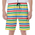 Colorful Striped Pattern Print Men's Beach Shorts