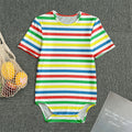 Colorful Striped Pattern Print Men's Bodysuit