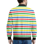 Colorful Striped Pattern Print Men's Bomber Jacket