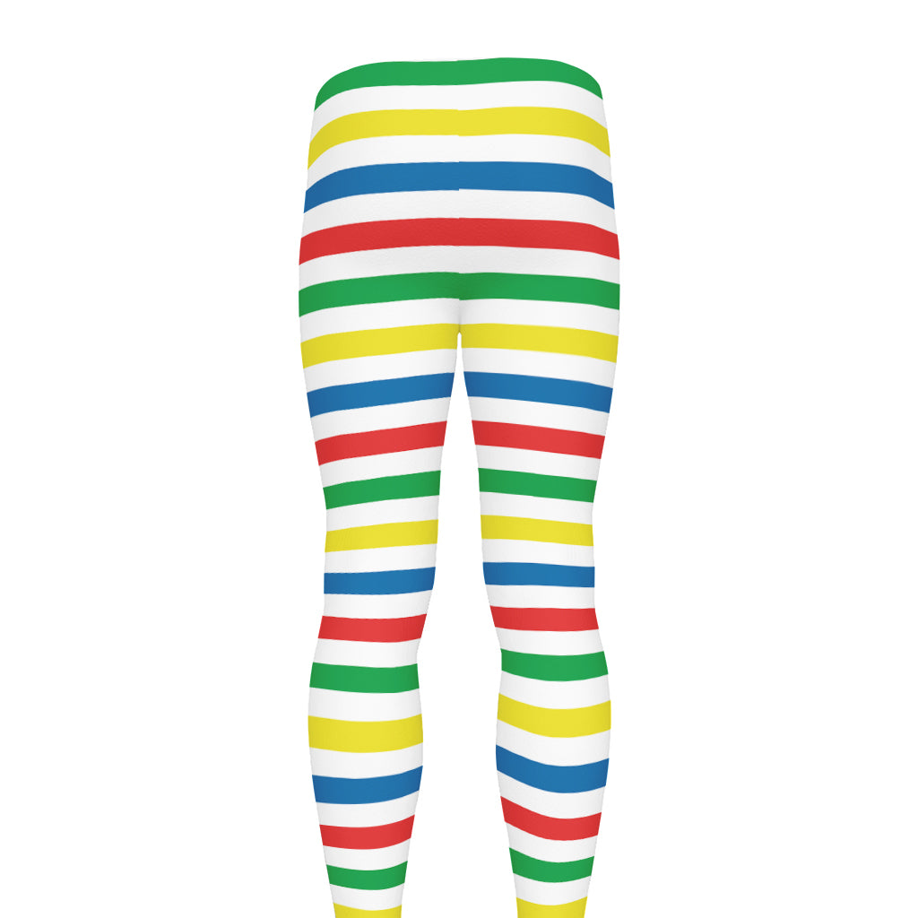 Colorful Striped Pattern Print Men's leggings