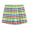 Colorful Striped Pattern Print Mesh Shorts