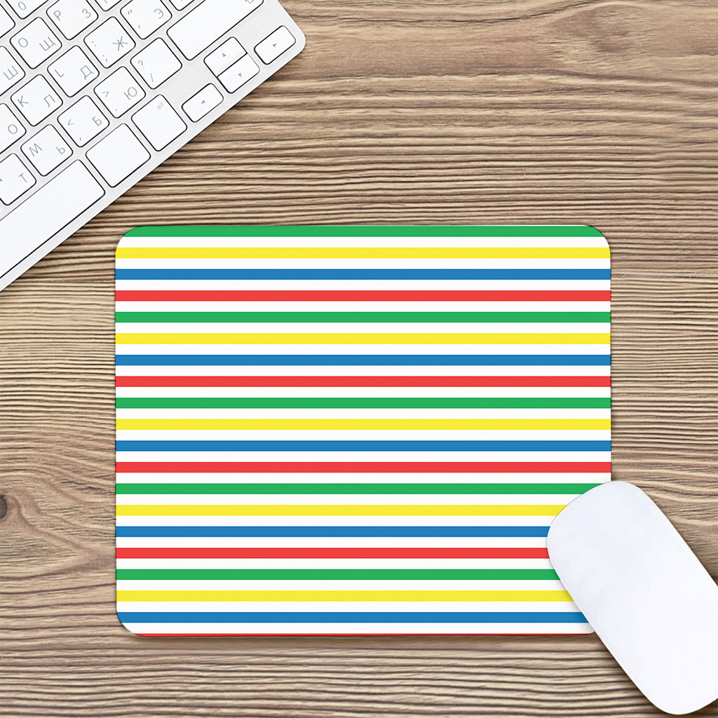 Colorful Striped Pattern Print Mouse Pad