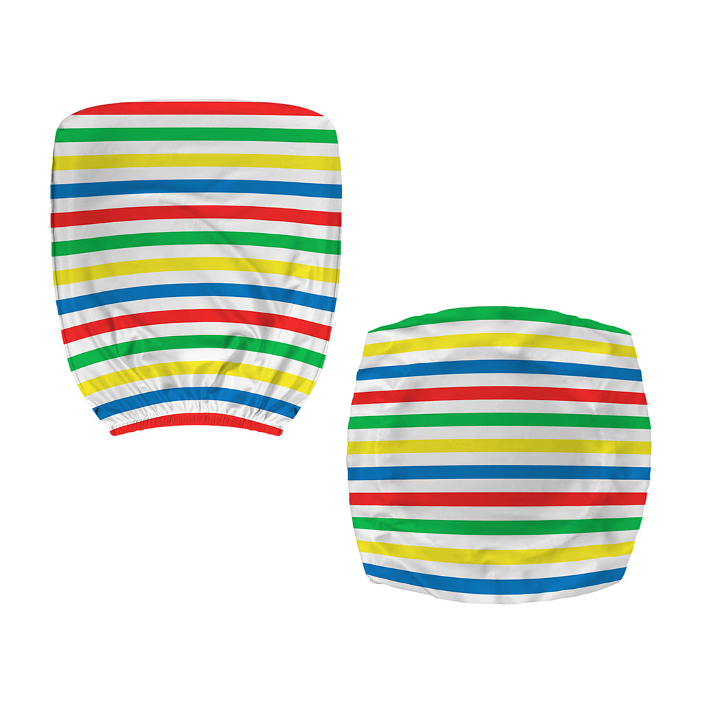 Colorful Striped Pattern Print Office Chair Cover