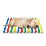 Colorful Striped Pattern Print Pet Cooling Mat Cover