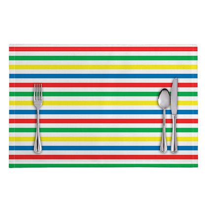 Colorful Striped Pattern Print Placemat