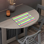 Colorful Striped Pattern Print Placemat