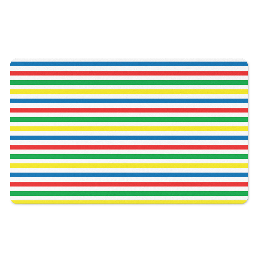 Colorful Striped Pattern Print Polyester Doormat