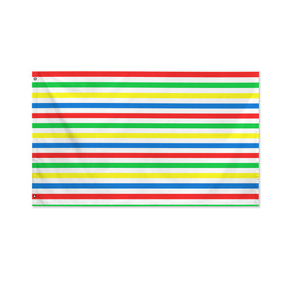 Colorful Striped Pattern Print Polyester Flag