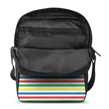 Colorful Striped Pattern Print Rectangular Crossbody Bag