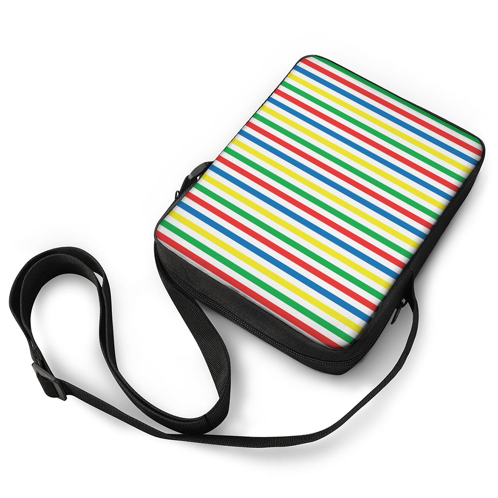 Colorful Striped Pattern Print Rectangular Crossbody Bag