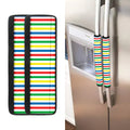 Colorful Striped Pattern Print Refrigerator Handle Covers