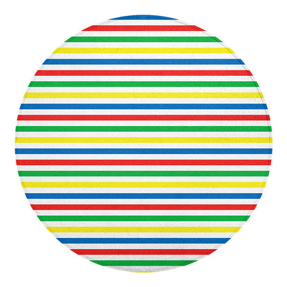 Colorful Striped Pattern Print Round Blanket