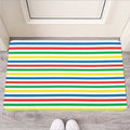 Colorful Striped Pattern Print Rubber Doormat