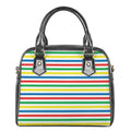 Colorful Striped Pattern Print Shoulder Handbag