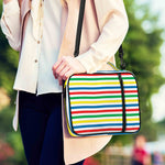 Colorful Striped Pattern Print Shoulder Strap Bible Bag