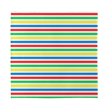 Colorful Striped Pattern Print Silk Bandana