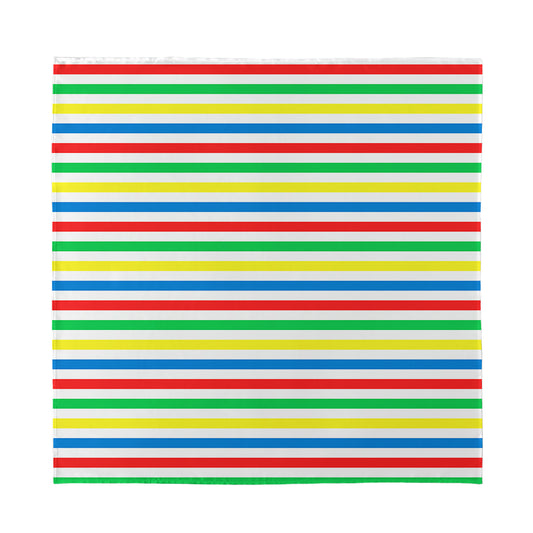 Colorful Striped Pattern Print Silk Bandana