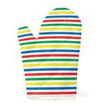 Colorful Striped Pattern Print Single Oven Mitt