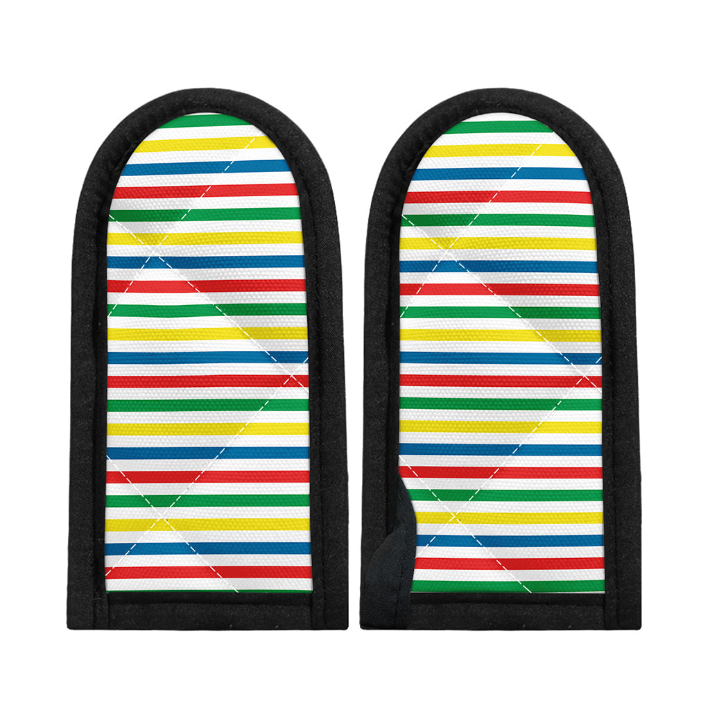 Colorful Striped Pattern Print Skillet Handle Cover