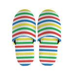 Colorful Striped Pattern Print Slippers