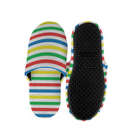 Colorful Striped Pattern Print Slippers