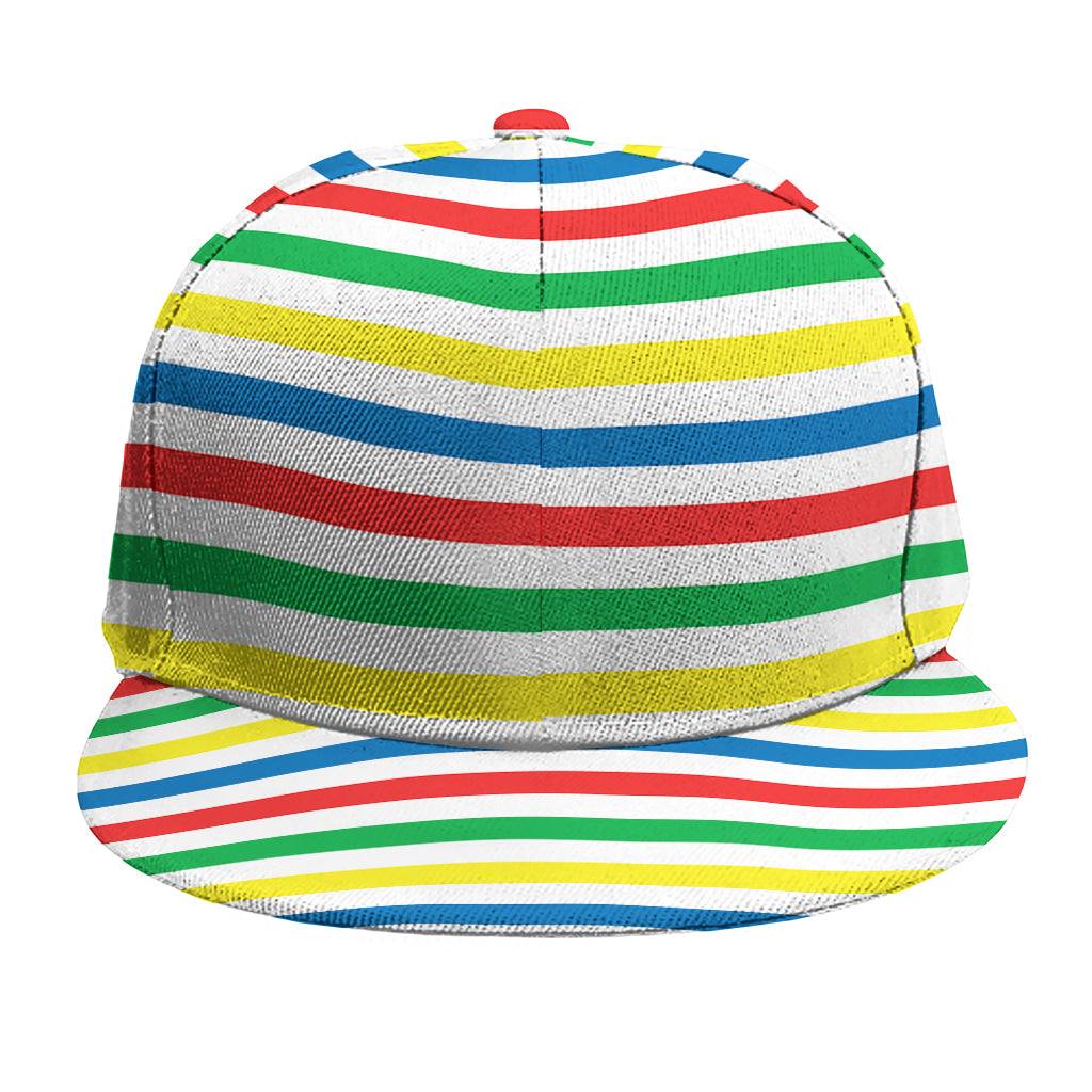 Colorful Striped Pattern Print Snapback Cap