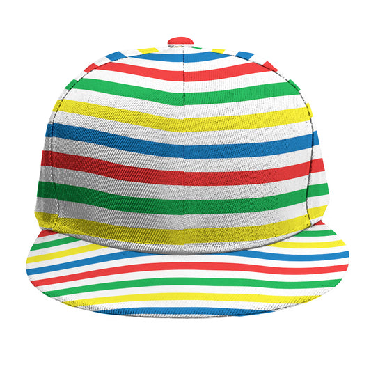 Colorful Striped Pattern Print Snapback Cap