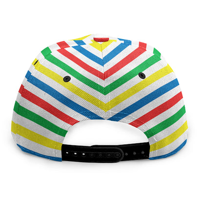 Colorful Striped Pattern Print Snapback Cap