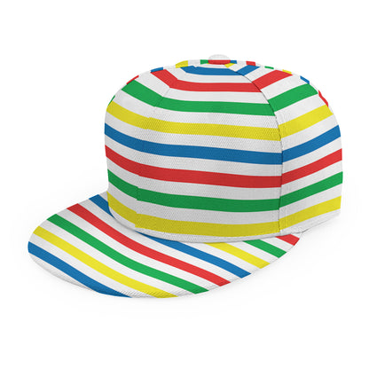 Colorful Striped Pattern Print Snapback Cap