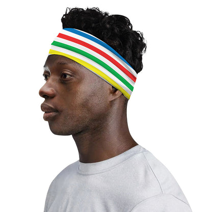 Colorful Striped Pattern Print Sports Headband