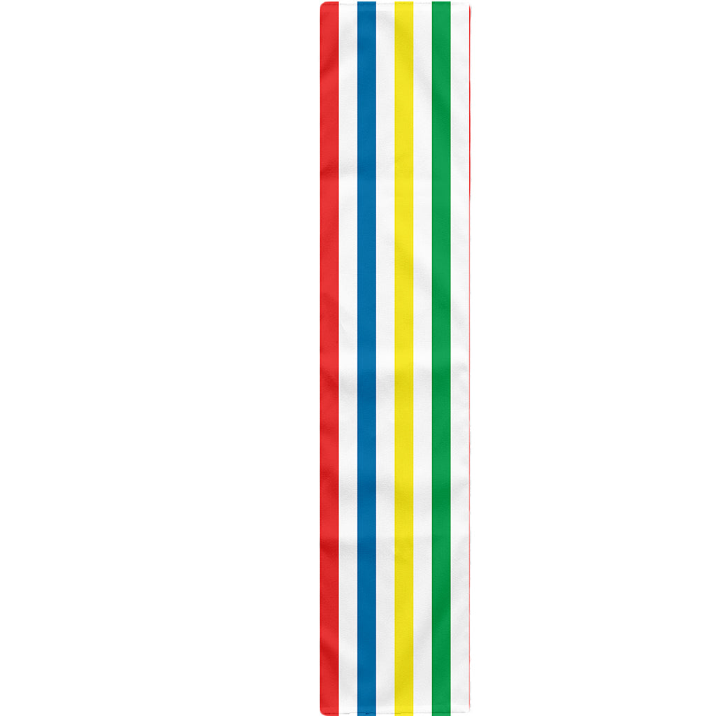 Colorful Striped Pattern Print Table Runner