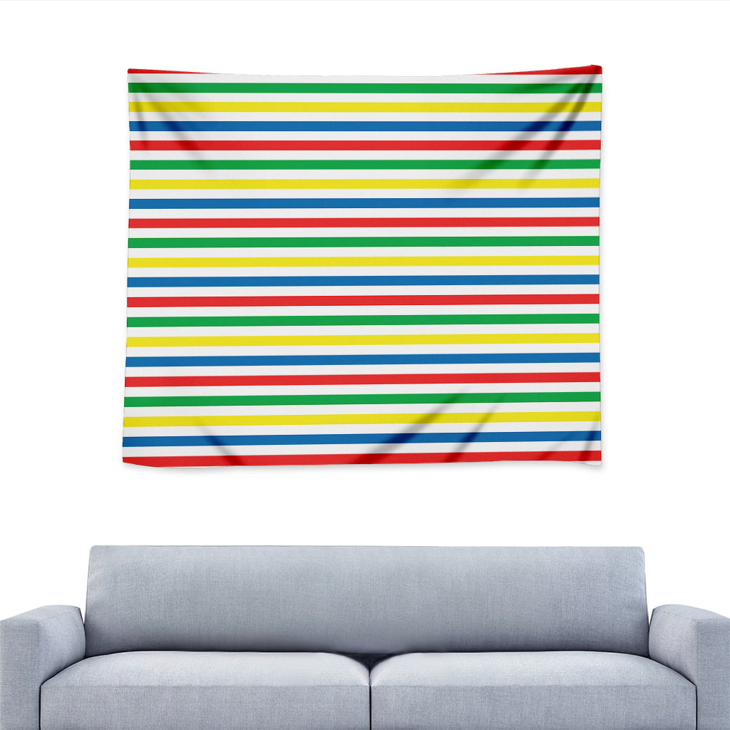 Colorful Striped Pattern Print Tapestry