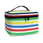 Colorful Striped Pattern Print Travel Makeup Bag
