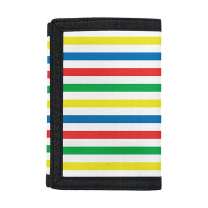 Colorful Striped Pattern Print Trifold Wallet