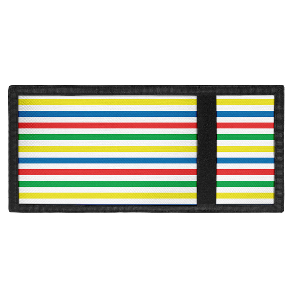 Colorful Striped Pattern Print Trifold Wallet