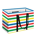 Colorful Striped Pattern Print Utility Tote Bag