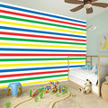 Colorful Striped Pattern Print Wall Sticker