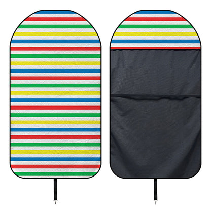 Colorful Striped Pattern Print Waterproof Car Seat Cover