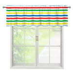 Colorful Striped Pattern Print Window Valance