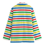 Colorful Striped Pattern Print Women's Blazer