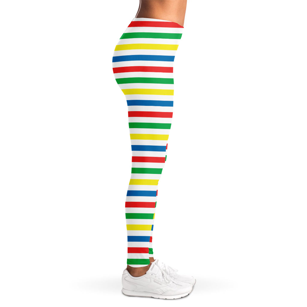 Colorful Striped Pattern Print Women's Leggings