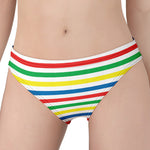 Colorful Striped Pattern Print Women's Panties