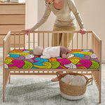Colorful Surfing Wave Pattern Print Baby Crib Sheet