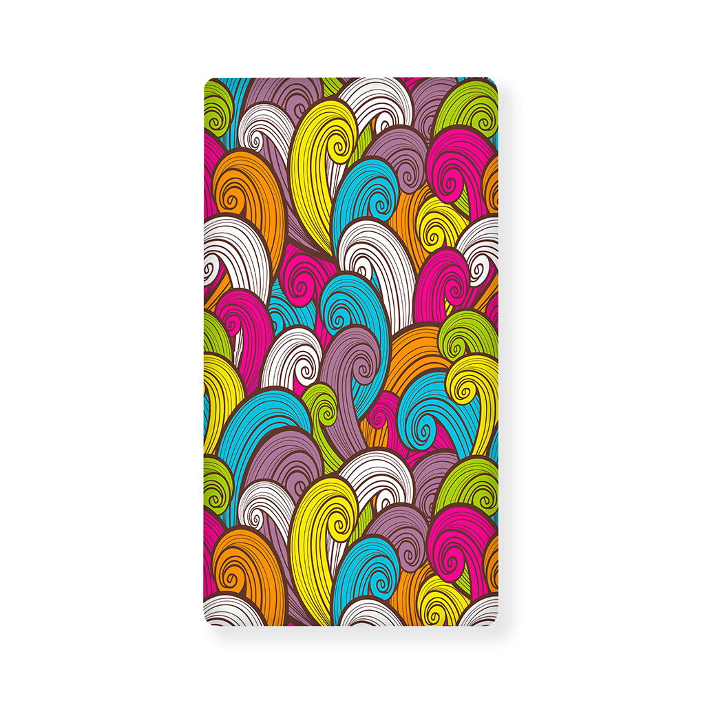 Colorful Surfing Wave Pattern Print Baby Crib Sheet