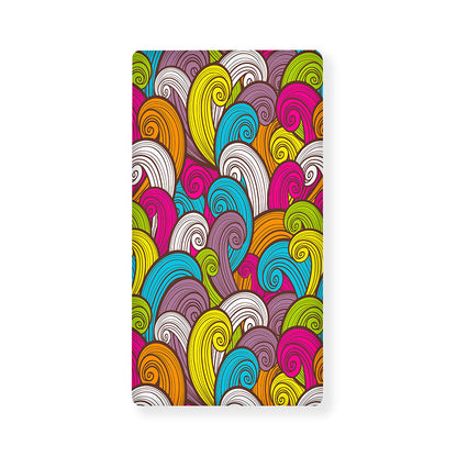 Colorful Surfing Wave Pattern Print Baby Crib Sheet