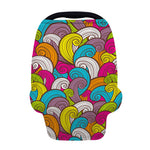 Colorful Surfing Wave Pattern Print Baby Seat Cover