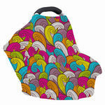 Colorful Surfing Wave Pattern Print Baby Seat Cover