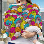 Colorful Surfing Wave Pattern Print Baby Seat Cover