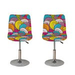 Colorful Surfing Wave Pattern Print Bar Stool Covers