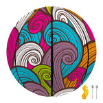 Colorful Surfing Wave Pattern Print Basketball